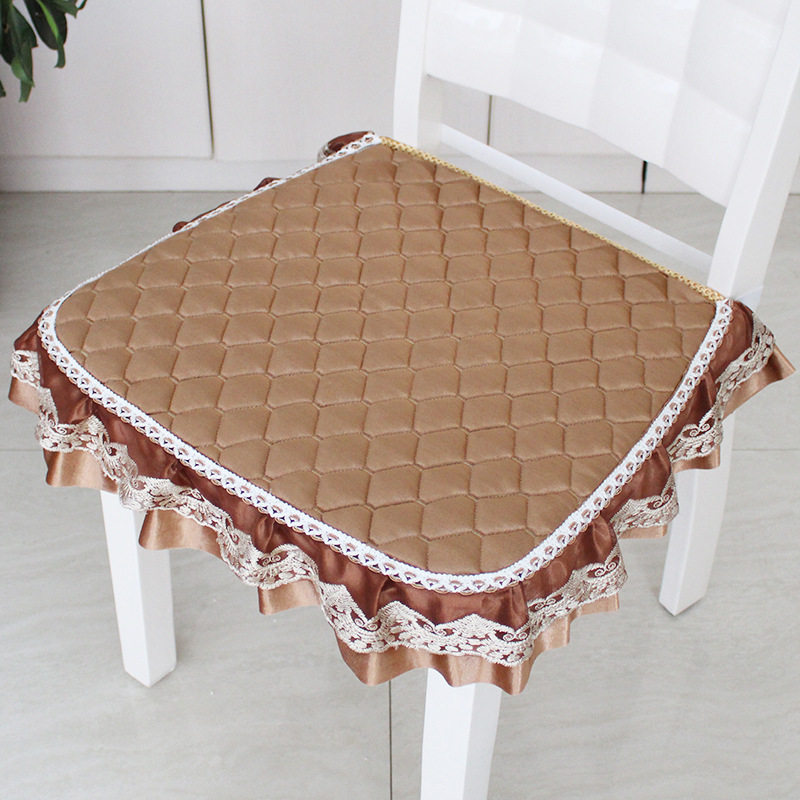 椅子套棉麻四季通用坐垫椅子垫毛绒餐椅垫座垫防滑餐桌椅子垫家用