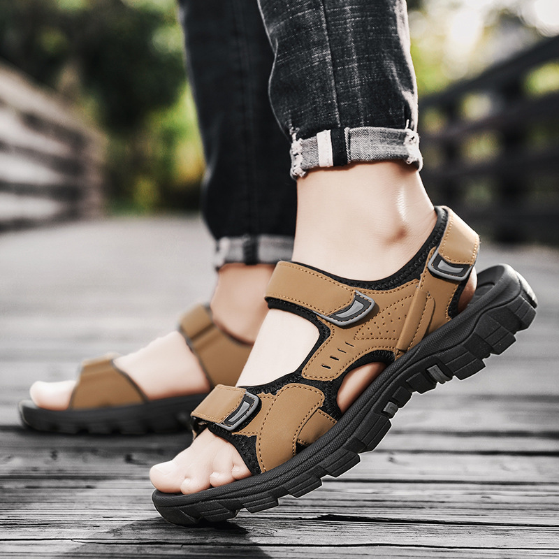 德国凉鞋男2025新款夏季户外透气休闲防水防滑耐磨开车沙滩鞋男鞋