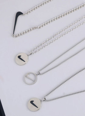 项链logo嘻哈吊坠挂件圆牌女