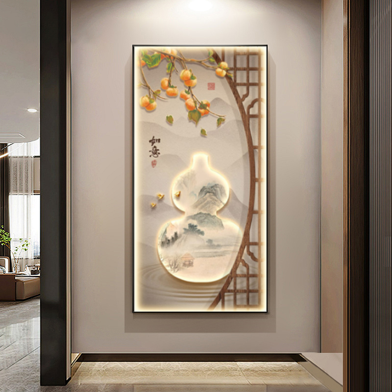玄关走廊入户背景墙挂画装饰画