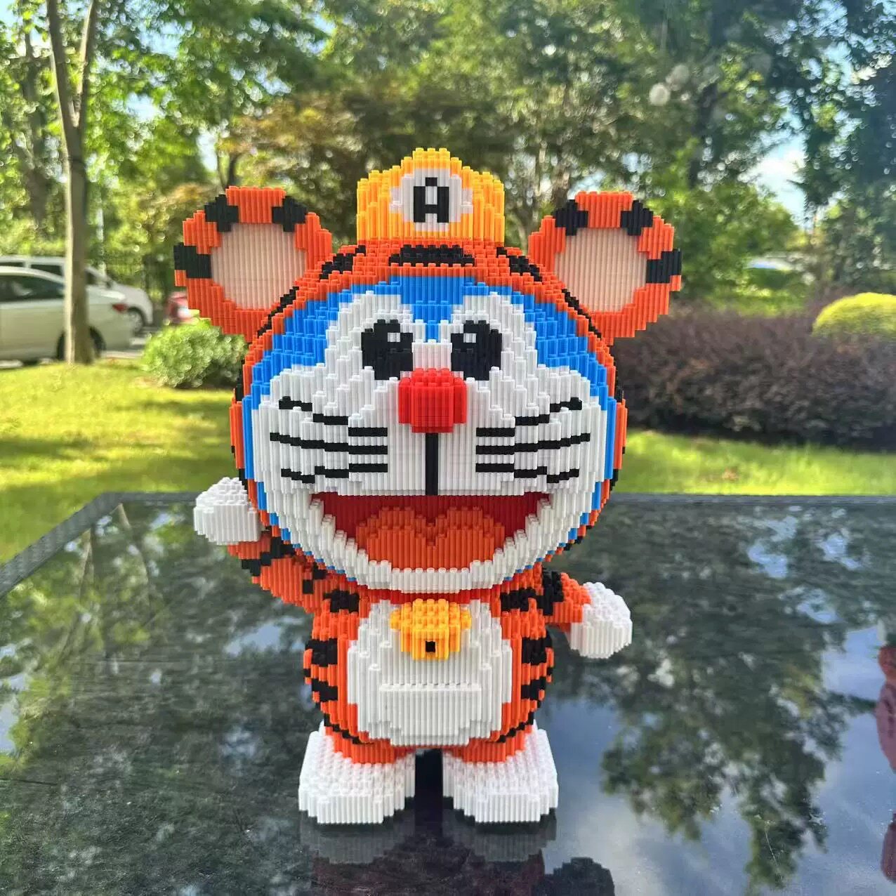 十二生肖哆啦a梦积木玩具客厅摆件女孩高颜值礼物手工diy拼装颗粒