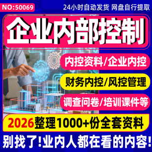 企业内部控制财务风险全套资料内控管理审计模板培训实施细则制度