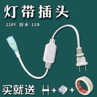 适用LED灯带插头2835 5050 5730 220V led灯带接头电源驱动灯条带插头