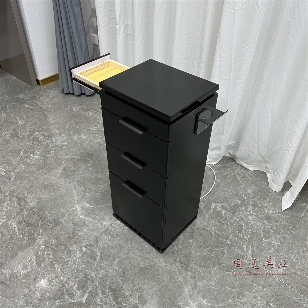 适用高端网红理发店工具柜美发推车单面实木抽屉发廊专用多层储物