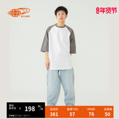 插肩袖 T恤2024夏季 新款 BEAMS男装 活力少年感宽松拼色半袖 040150XM