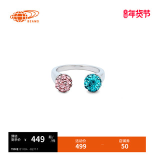 RAY BEAMS女款开口戒指指环2025冬季新款精致时尚水钻缀饰配饰