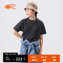 BEAMSBOY女装纯色短袖T恤2025春季新款简约基础款合身内搭040204