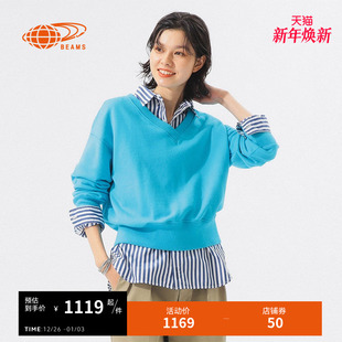 BOY女装 套头衫 V领卫衣2025冬季 休闲时尚 上衣130418XP 新款 BEAMS