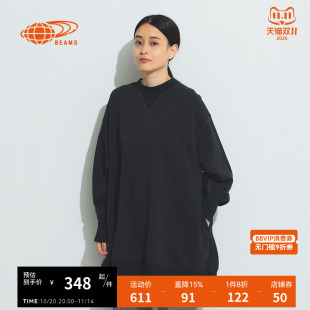 活力动感宽松上衣260112XL 卫衣2024秋冬季 BEAMSBOY女装 中长款