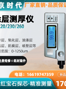 北京时代涂层测厚仪TT220/TT230/TT260/便携式镀锌层漆膜仪氧化层