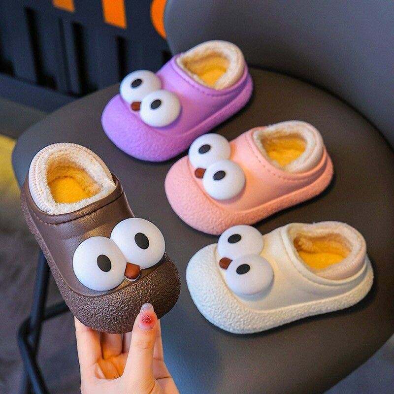 儿童棉拖鞋秋冬季2025新款男童室内女童居家宝宝防滑防水包跟亲子