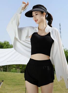 2026夏季新款冰丝防晒披肩女款户外骑车宽松斗篷长袖透气薄空调衫