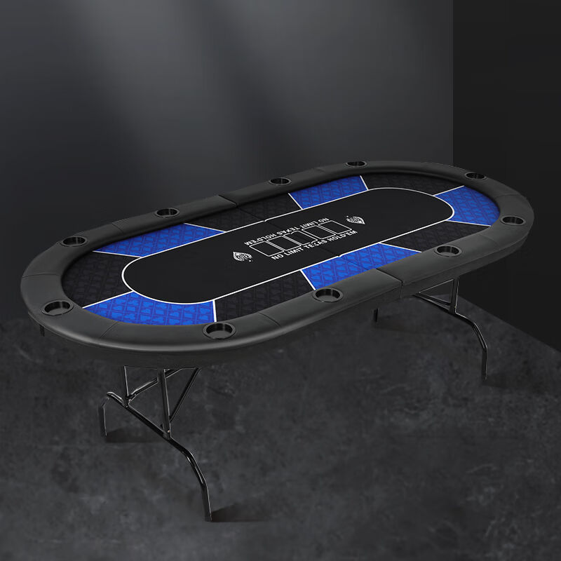 漫初游戏大陆德州扑克牌桌子对折桌面折叠铁脚定制筹码台子专用德