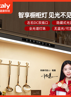 ltaly插电橱柜灯led触摸感应免安装书桌面吊柜鞋柜长条厨房切菜灯
