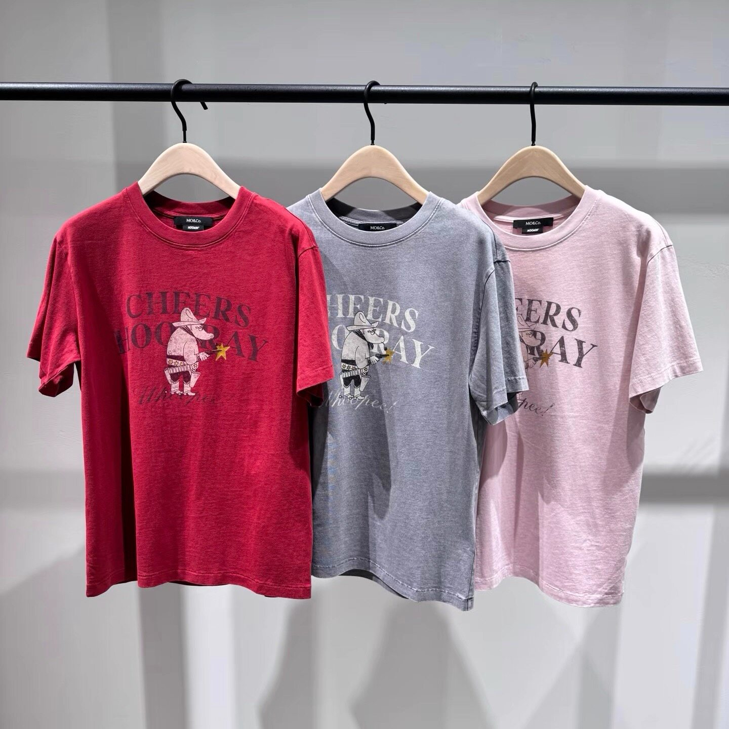 【姆明系列】正品印花T恤2026秋新品酵洗做旧棉质短袖MBF3TEE002