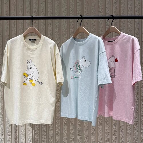 【moom联名】正品印花T恤2026夏新品烫钻棉质短袖圆领MBF2TEE012