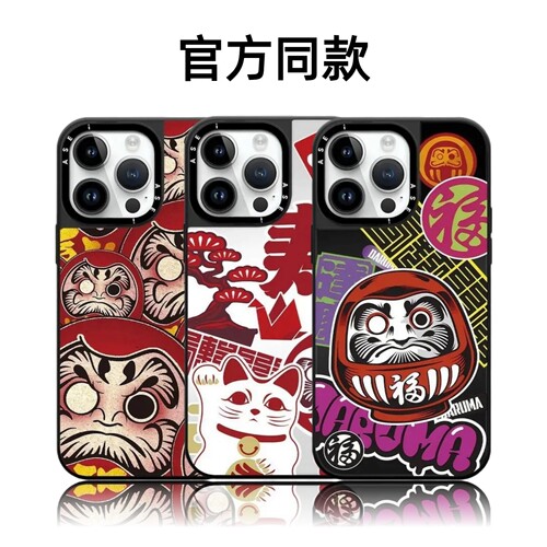 CASETiFIY联名达摩不倒翁福寿招财猫16pro适用iPhone17ProMax苹果15plus手机壳14磁吸13卡通华强北平替潮壳女