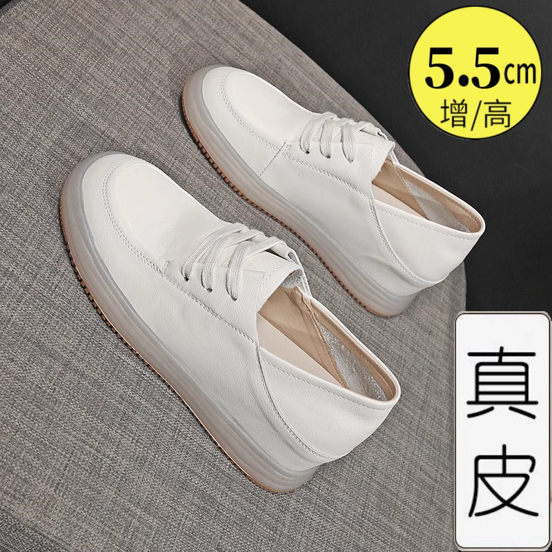 头层牛皮坡跟两穿小皮鞋妈妈鞋