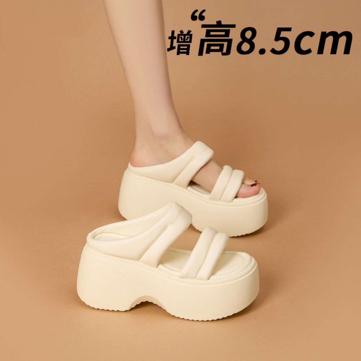 欧洲站厚底凉鞋女夏季外穿2026夏季时尚松糕小个子增高凉拖半拖鞋