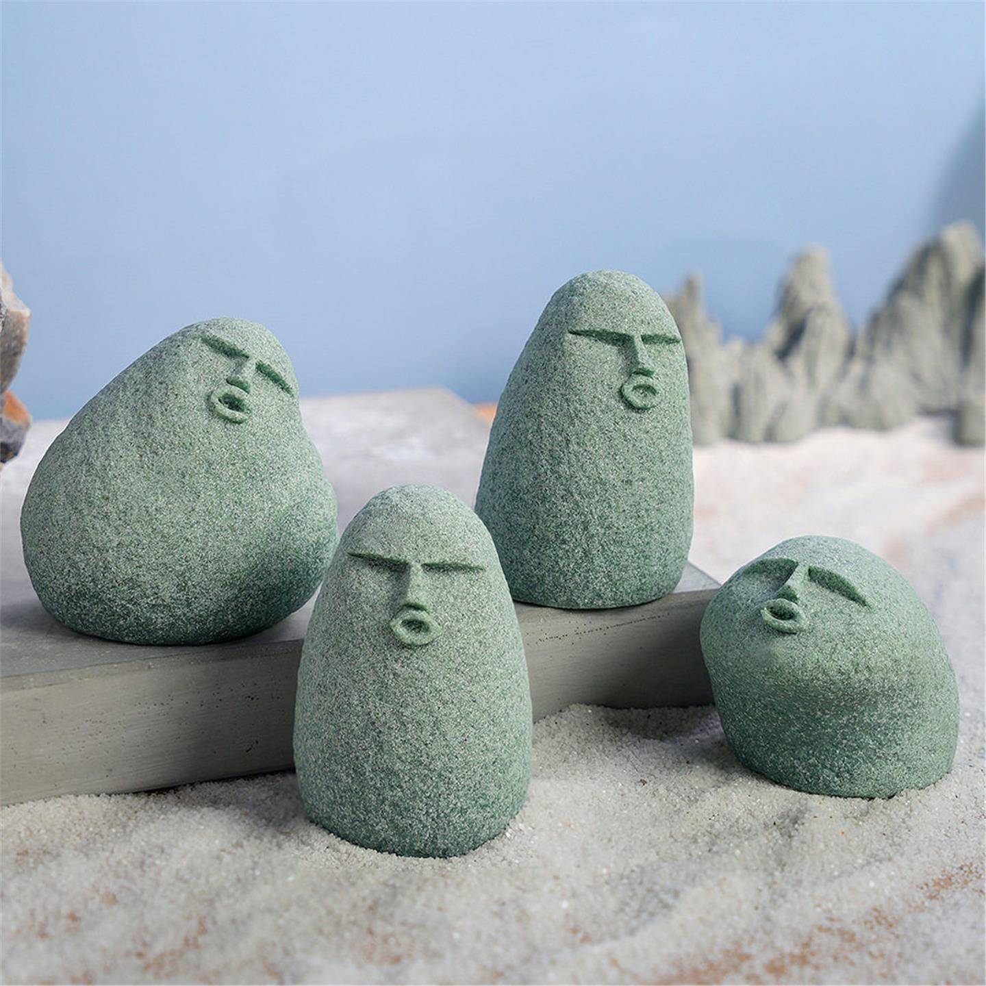 青砂石微景观造景流水鱼缸摆件盆景创意个性工艺品桌面公仔装饰