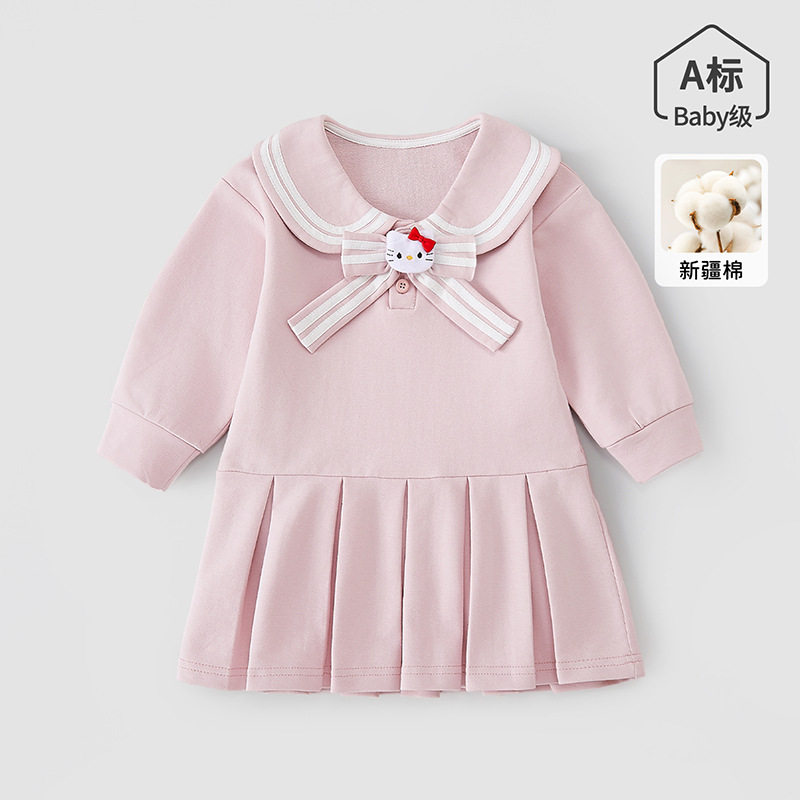 宝宝连衣裙婴儿春秋款A类时尚休闲裙子秋季衣服长袖裙子可爱甜美