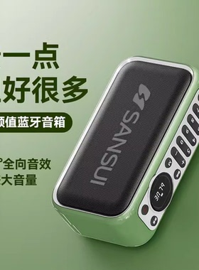 山水F35便携式FM收音机蓝牙音箱高音质U盘插卡老人晨练音响重低音