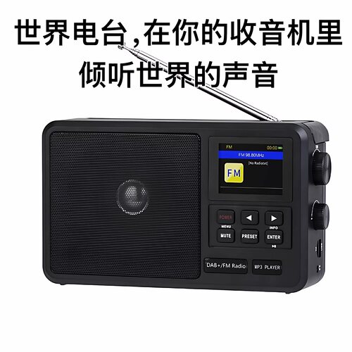网络收音机DAB+FM广播蓝牙音响