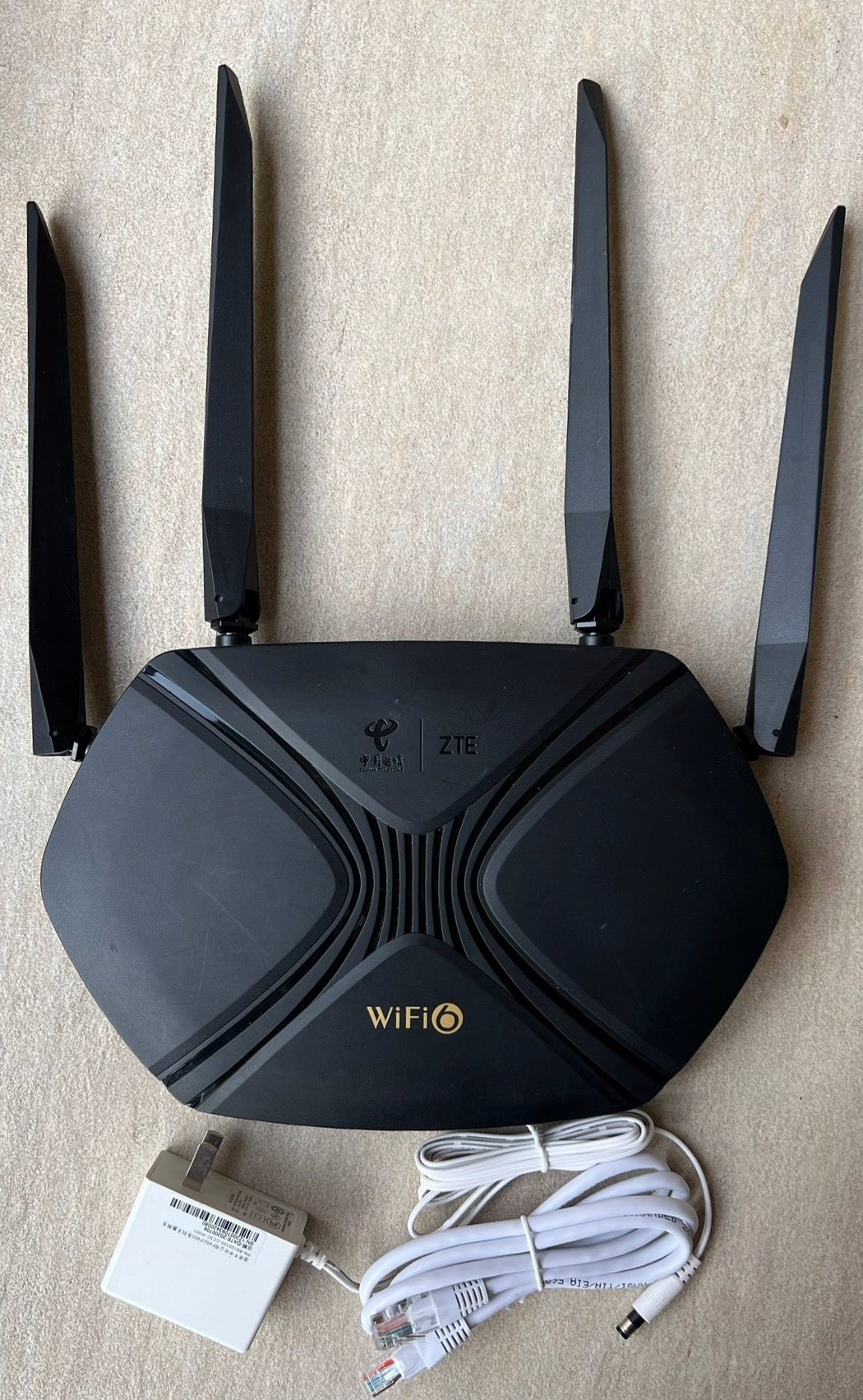 中兴zxhn E1600 千兆WiFi6无线路由器,中国电信