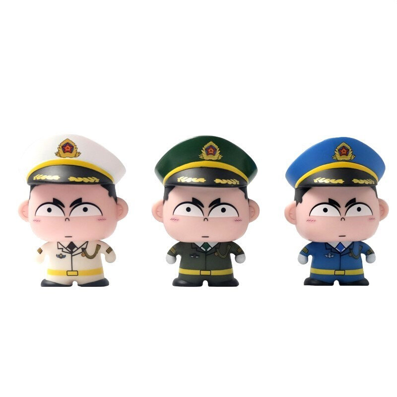 军公兵娃娃兵f哥哥武警特警办手人仔模型办公桌面摆件人偶玩偶礼