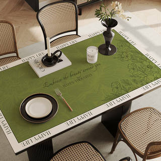 茵尚皮革餐桌垫轻奢高级感防油防水防烫免洗桌布长方形茶几垫子保