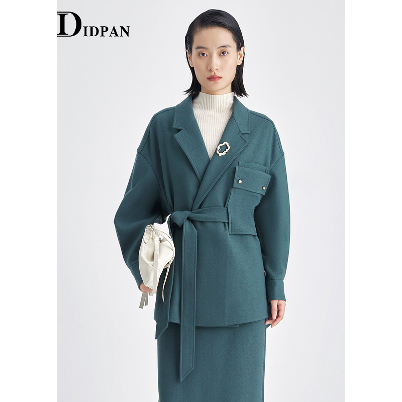 IDPAN高级感口袋设计西装领外套