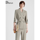 时尚 IDPAN薄款 新款 外套女春季 通勤气质条纹高级感羊毛女 极简西装