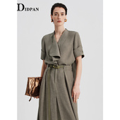 百搭都市通勤设计感质感女装 IDPAN短袖 时尚 新款 上衣 外套夏季