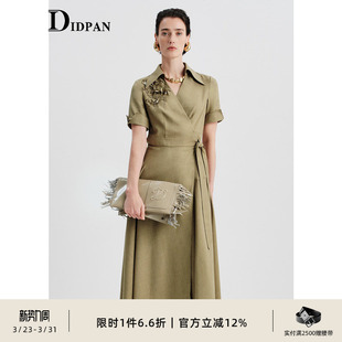 时尚 新款 高级感收腰高端精致裙子女 连衣裙夏季 IDPAN短袖