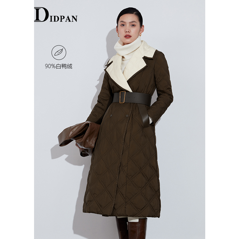 女装长款白鸭绒羽绒服IDPAN