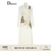 套装 IDPAN肌理感女装 背心马甲搭配时尚 设计半高领淡人连衣裙女