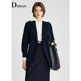 时尚 新款 通勤气质肌理感针织羊毛西服女 领外套冬季 IDPAN西装