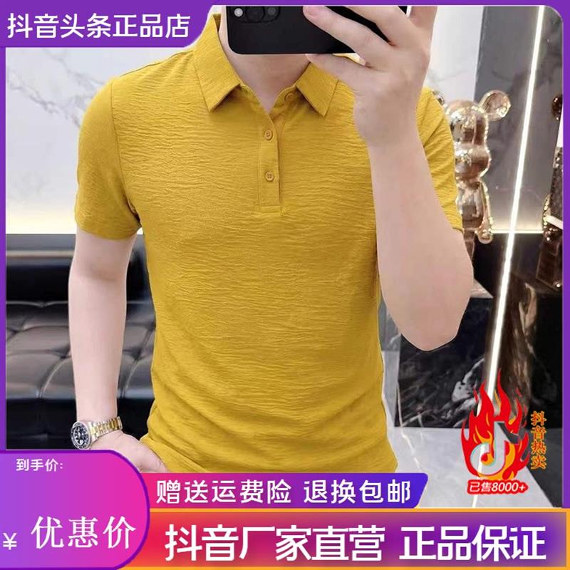 昌禾轻奢严选26高档夏季男士时尚纯色翻领T恤POLO衫潮流透气半袖