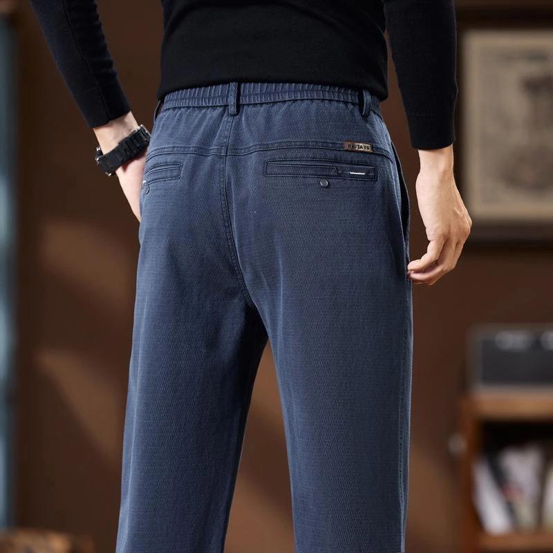 帝尚轻奢馆秋冬新款莱赛尔男士小直筒日常百v搭休闲裤男简约休闲