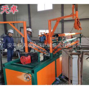 天卓铁丝网制作机器菱形网设备单股菱形网机4米全自动勾花网设
