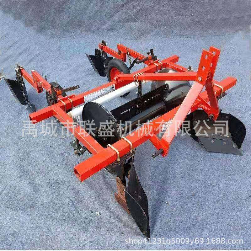 起垄覆膜施肥铺滴灌带一体机西瓜土豆红薯拖拉机带覆膜机铺管机子