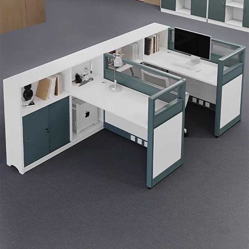 职员办公桌椅组合简约现代电脑办公桌员工位四人卡座办公室财务桌