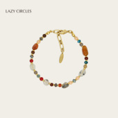 LAZY CIRCLES掉落 果实手链女彩色天然石串珠手串日常百搭