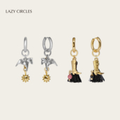 LAZY CIRCLES逐日小马幸运耳环女旅人角靴子流苏耳饰明星同款