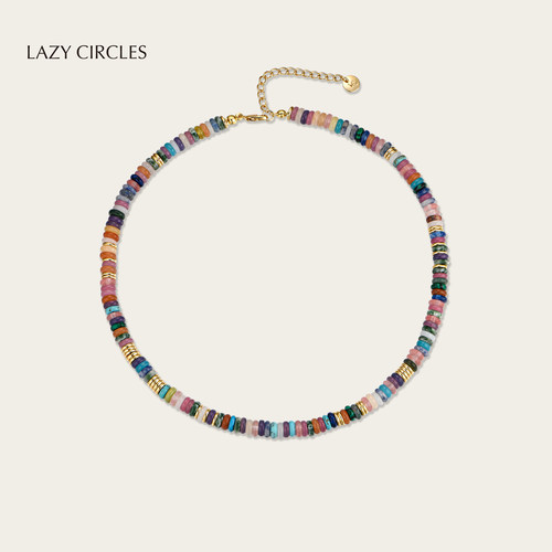LAZYCIRCLES彩色飞盘项链
