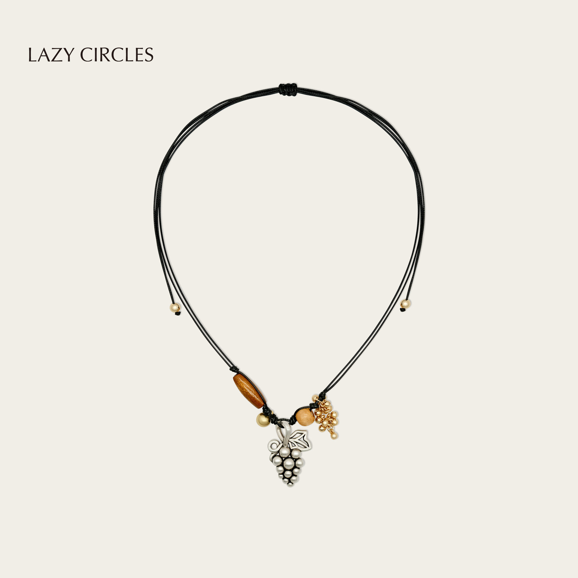 李一桐同款LAZY CIRCLES葡萄树项链女手工编织可调节锁骨链配饰