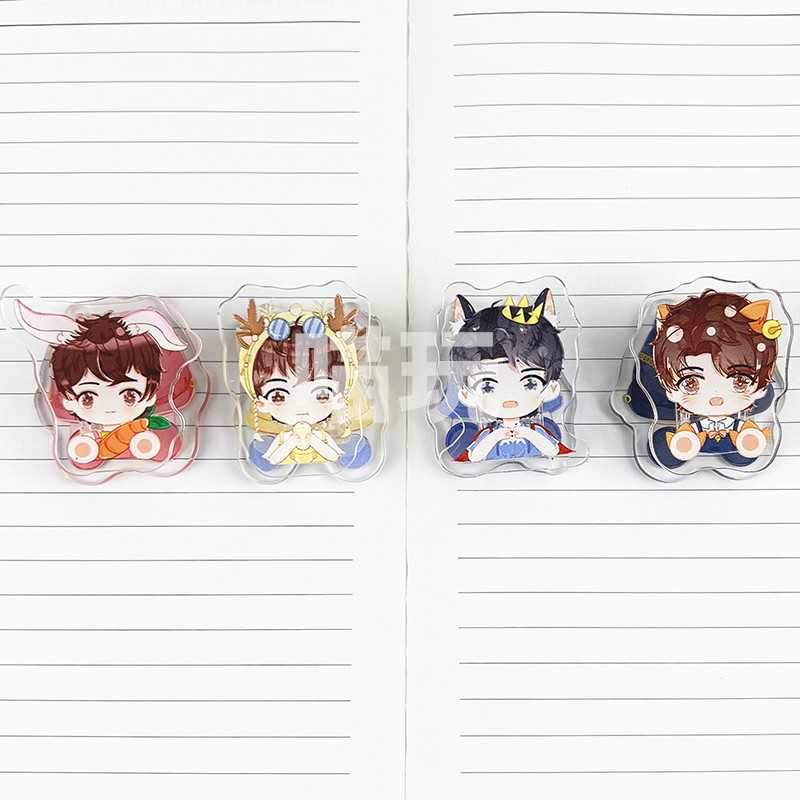 伪装学渣周边便签夹谢俞贺朝同人封口夹亚克力pp夹朝俞手账夹子