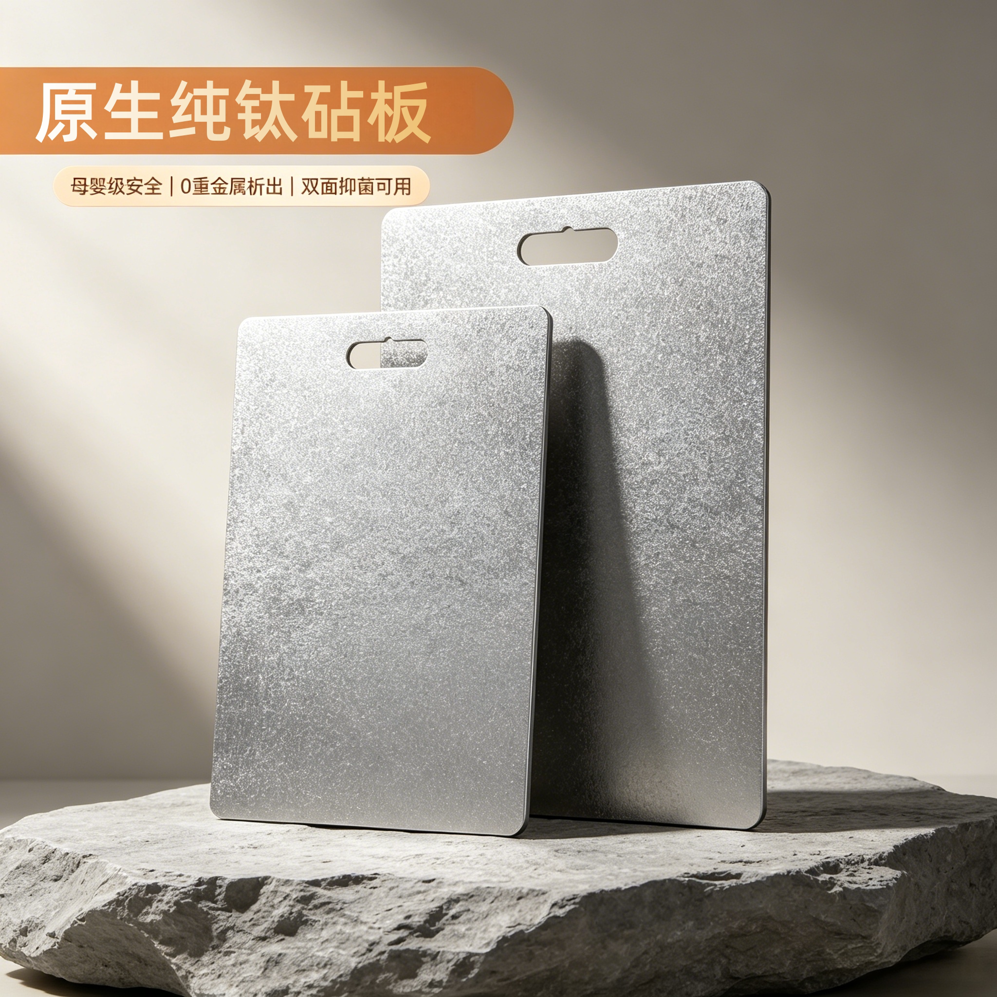 纯钛双面菜板加厚砧板防霉抗菌家用厨房水果食品级切菜板生熟分开