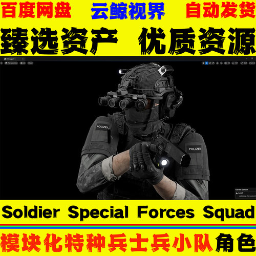 UE5.5+ Modular Soldier Special Forces Squad 特种兵动画模型