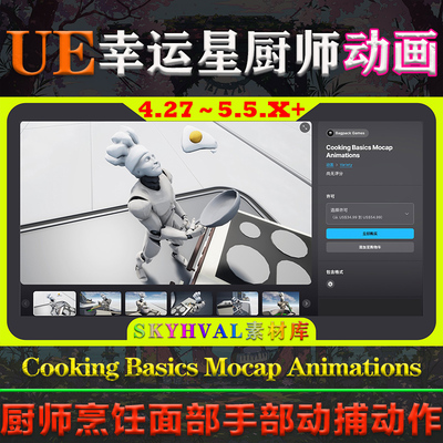 UE4.27～5.5.X虚幻动画Cooking Basics Mocap Animations烹饪动作